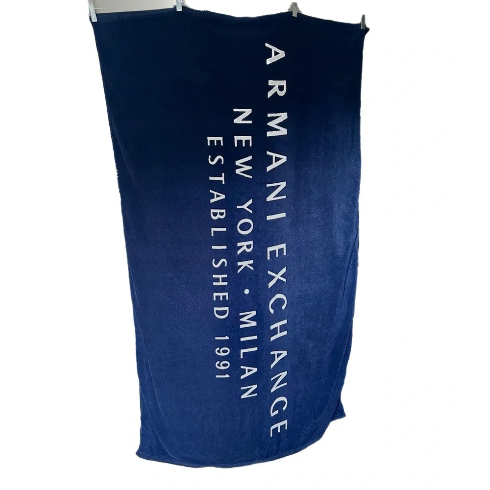 Armani Exchange Oversized Beach Pool Towel Excellent Condition NY Milan 1991